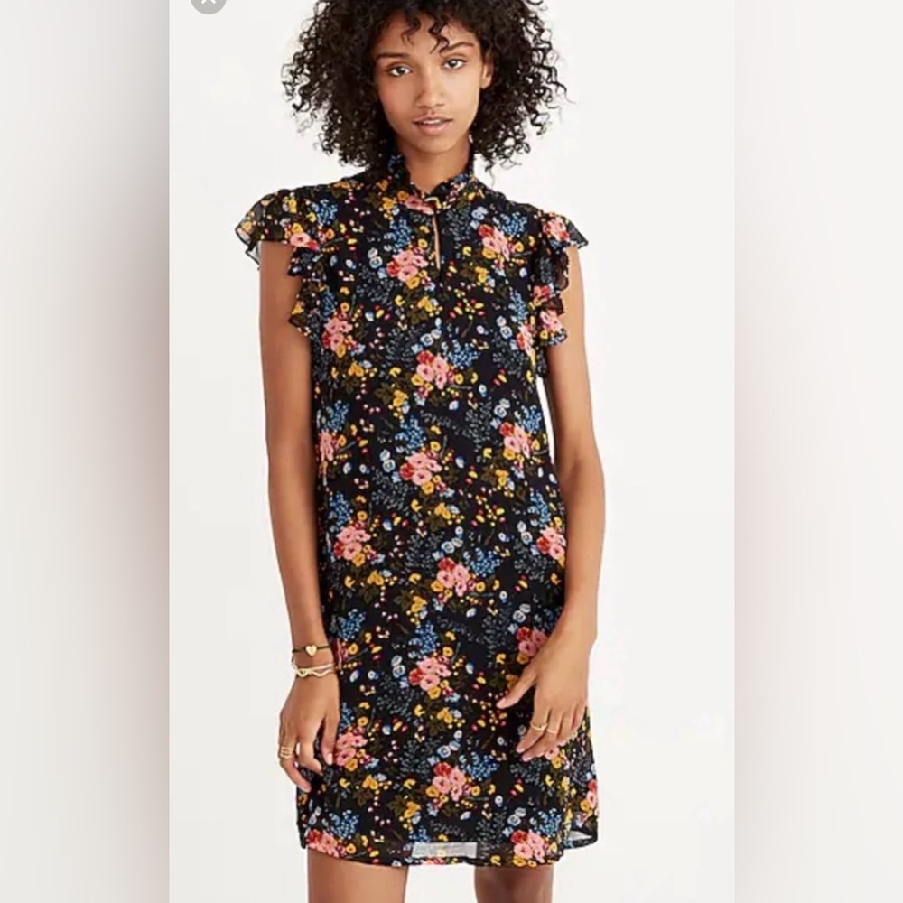 Madewell x No. 6 Silk Beacon Mini Dress in Garden Bouquet Floral Size 4